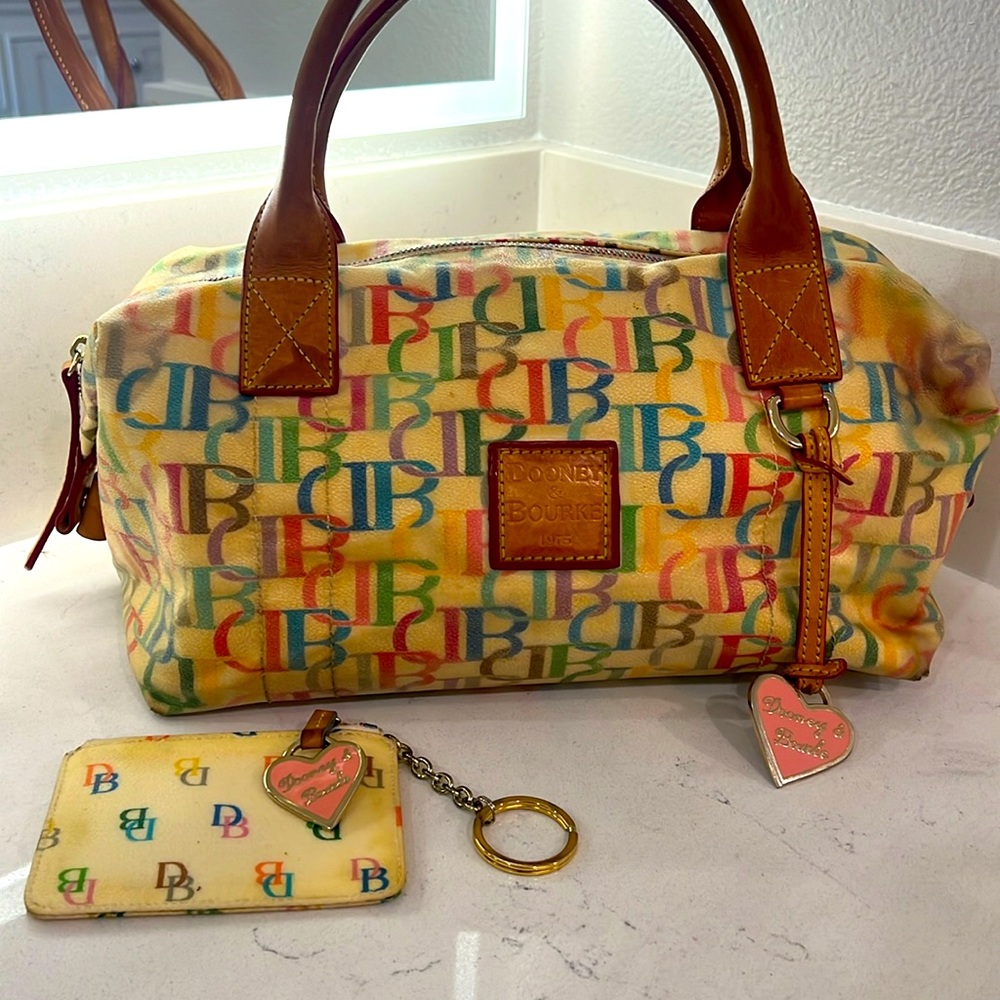 Dooney & Bourke purse and coin purse bundle with rainbow zipper
